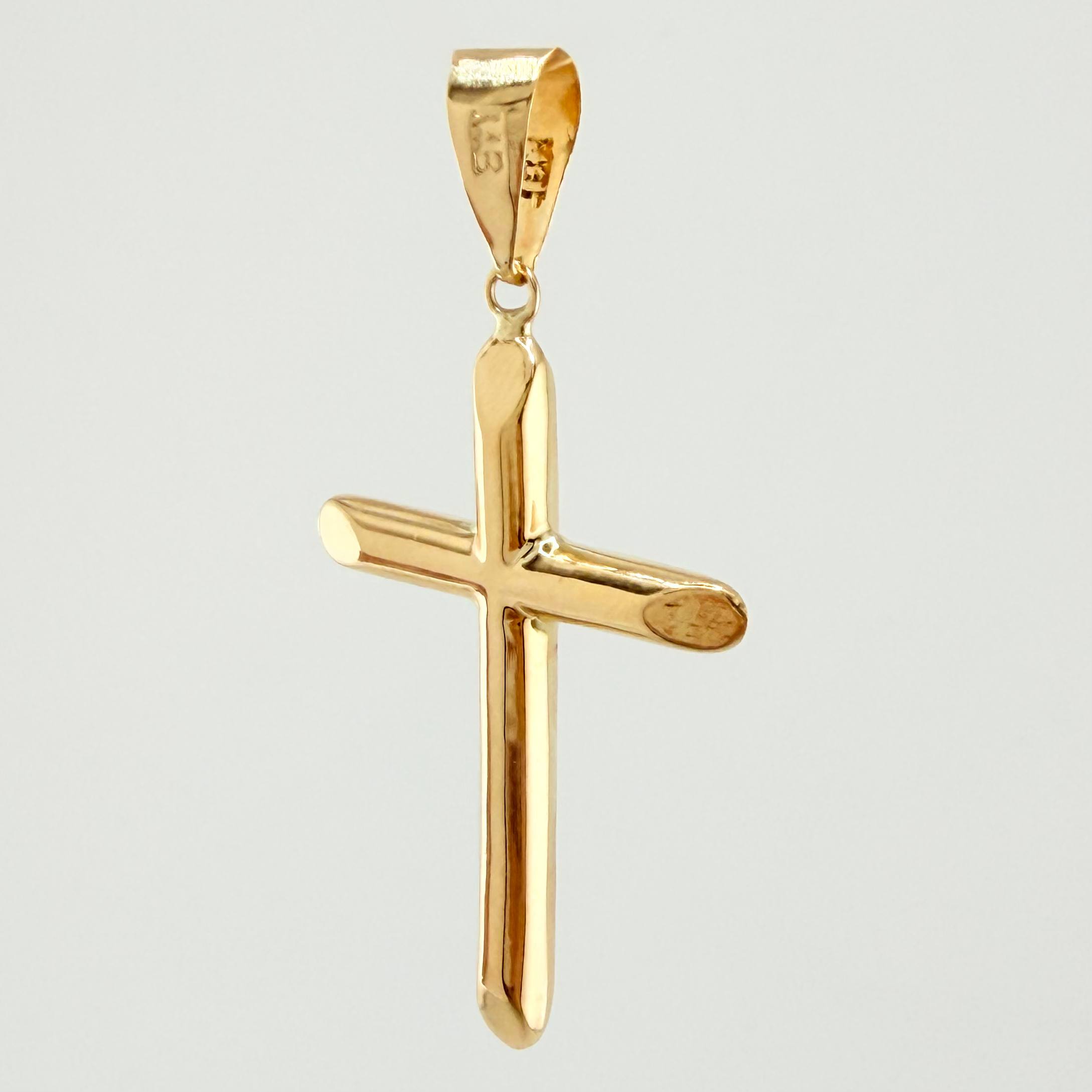 Dije Cruz 1.5gr / 1 3/4 in / Oro Amarillo 18K *