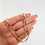 Cadena Rustica Rombo Punteado 11gr / 23 1/2 in / 4.4mm Oro Amarillo 18K