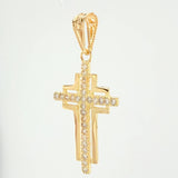 Dije Cruz Latina Superpuesta 1gr / 3/4 in / Oro Amarillo 18K ©