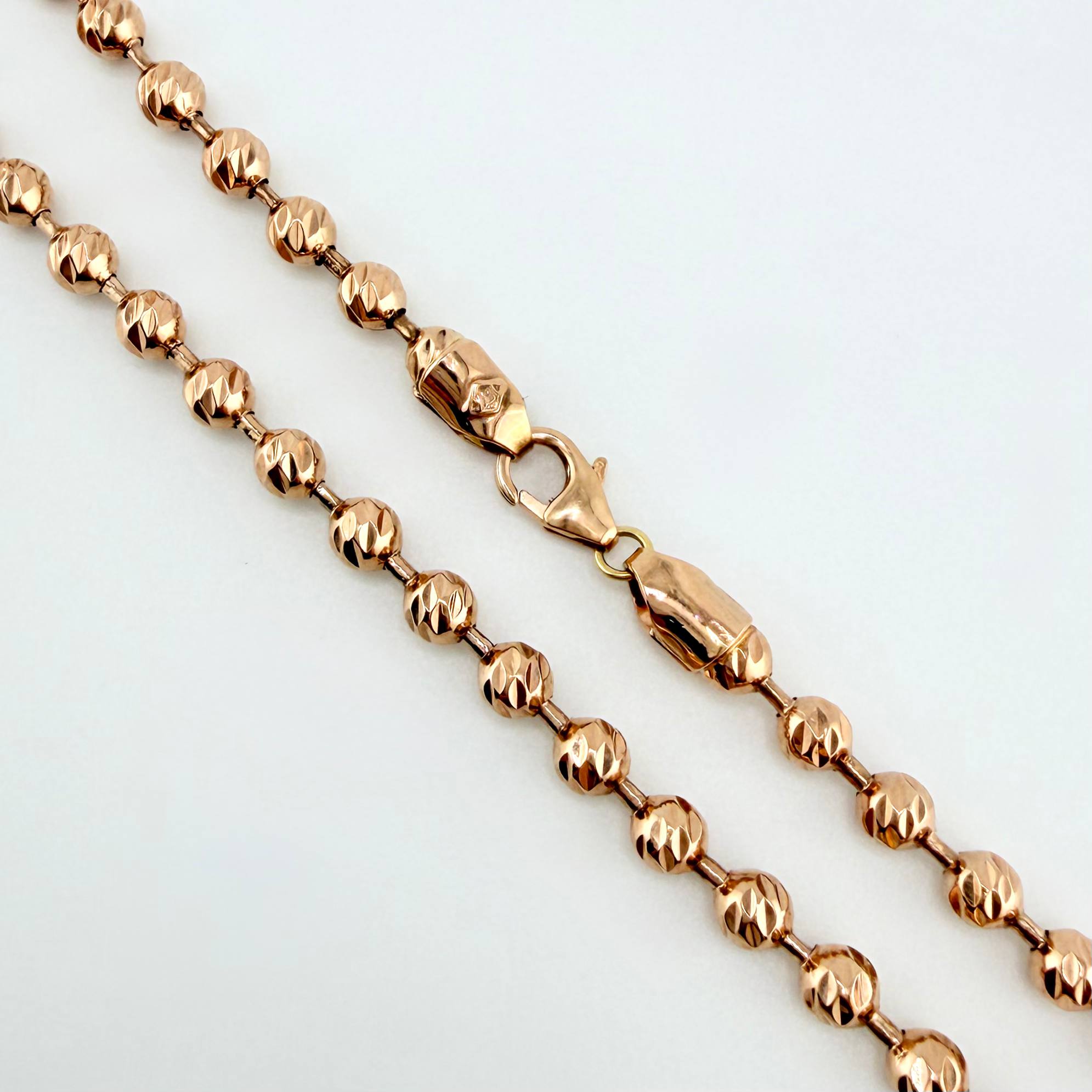 Cadena Militar 16.3gr / 15 3/4 in / 4mm Oro Rosa Nac.Esp. 18K