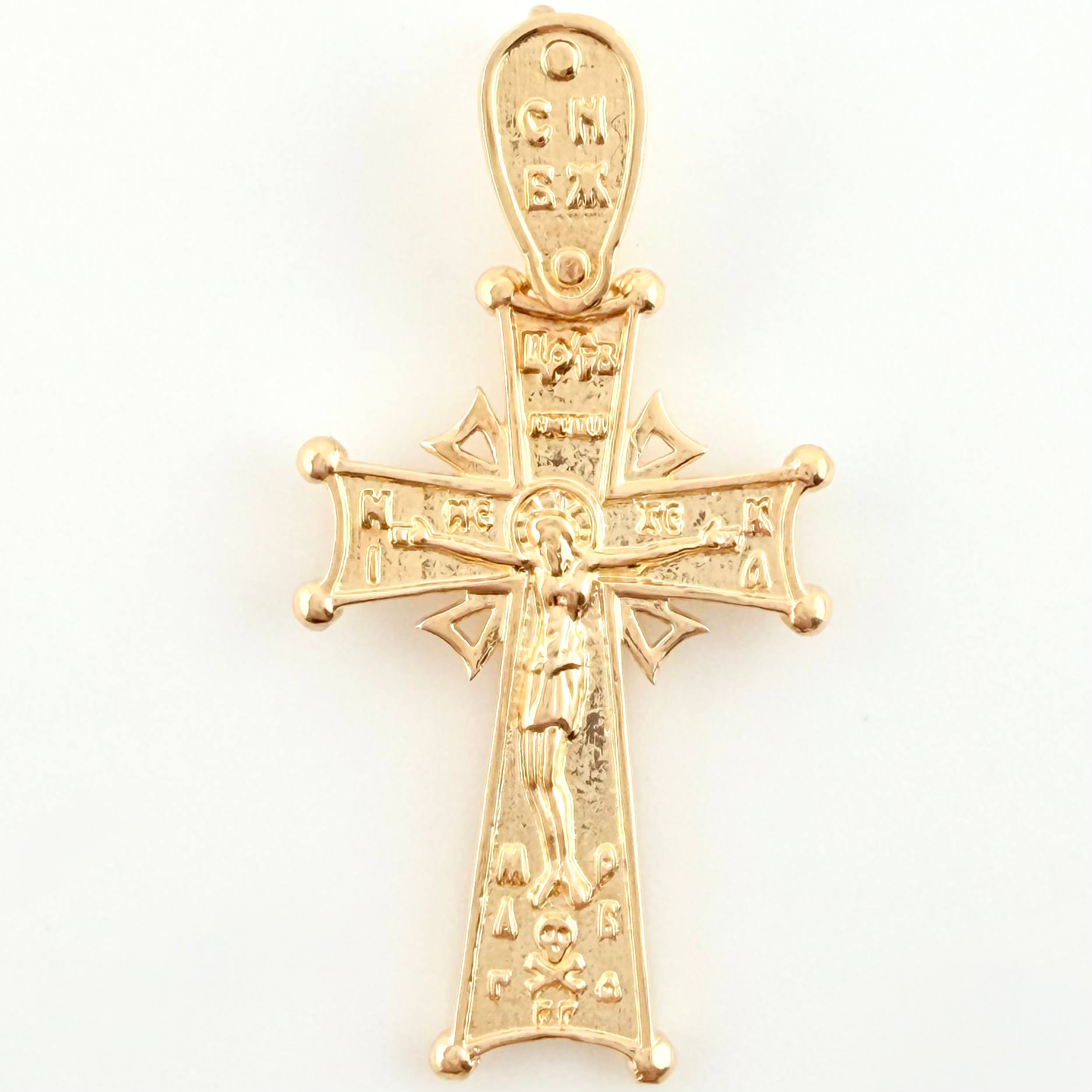 Dije Cruz Cristo Ornamentada 5gr / 1 1/2 in / Oro Amarillo 18K ©