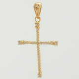 Dije Cruz Tupida 1.15gr / 1 1/4 in / Oro Amarillo 18K *