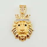 Lion Crown Pendant 3.3gr / 1 in / Yellow Gold 18K ©