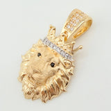 Dije Leon 3.3 g / 1 in Dos Oros Amarillo Blanco 18K