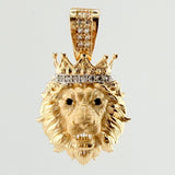 Lion Crown Pendant 3.3gr / 1 in / Yellow Gold 18K ©