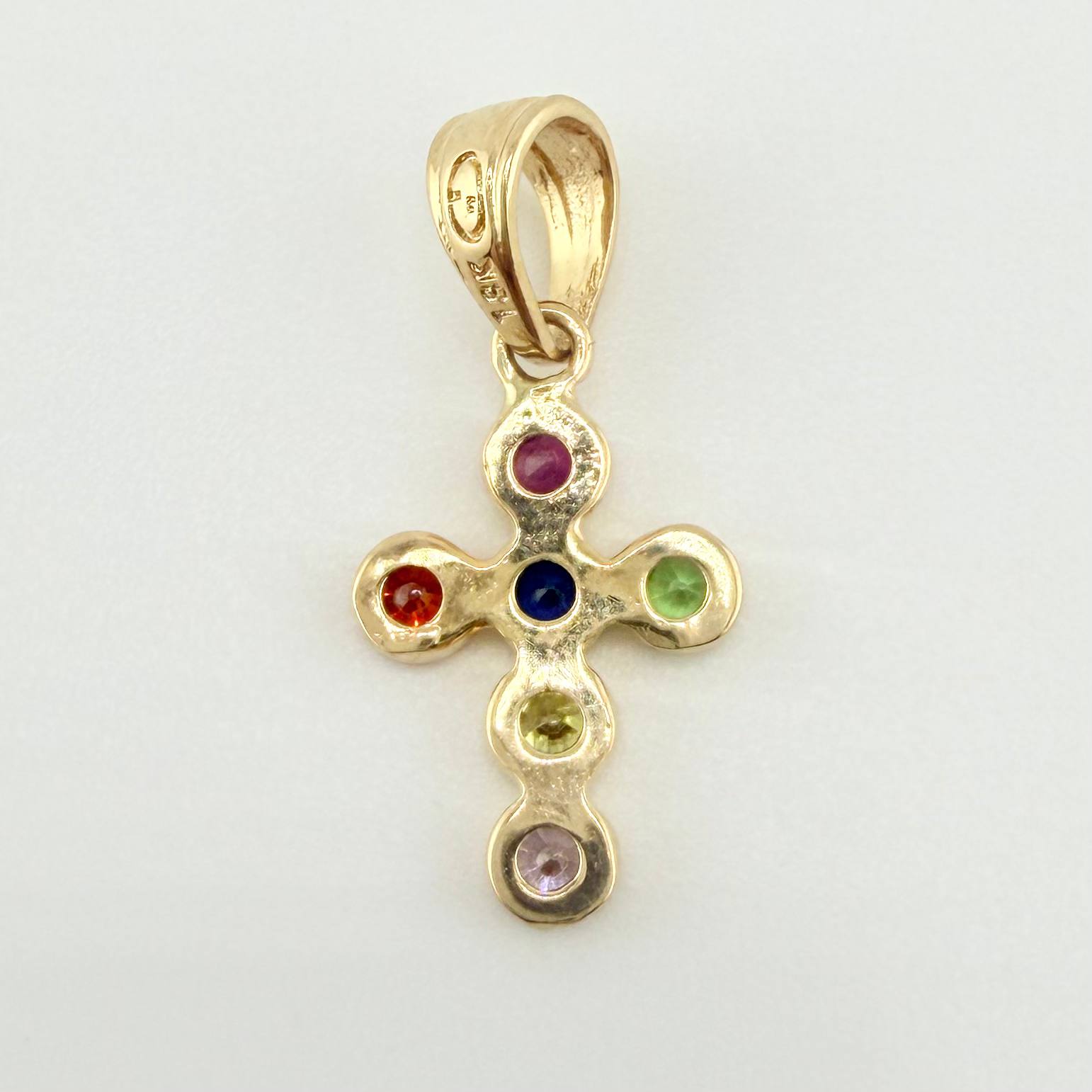 Dije Cruz Tupida 0.9gr / 3/4 in / Oro Amarillo 18K ©