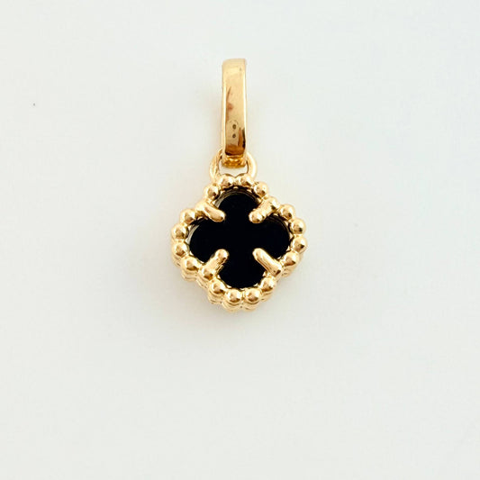 Dije Trebol Negro 1.2gr / 3/4 in / Oro Amarillo Nac.Esp. 18K *