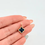 Dije Trebol Negro 1.3gr / 3/4 in / Oro Amarillo Nac.Esp. 18K