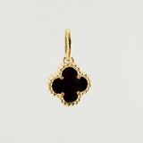 Dije Trebol Negro 1.25gr / 3/4 in / Oro Amarillo Nac.Esp. 18K *