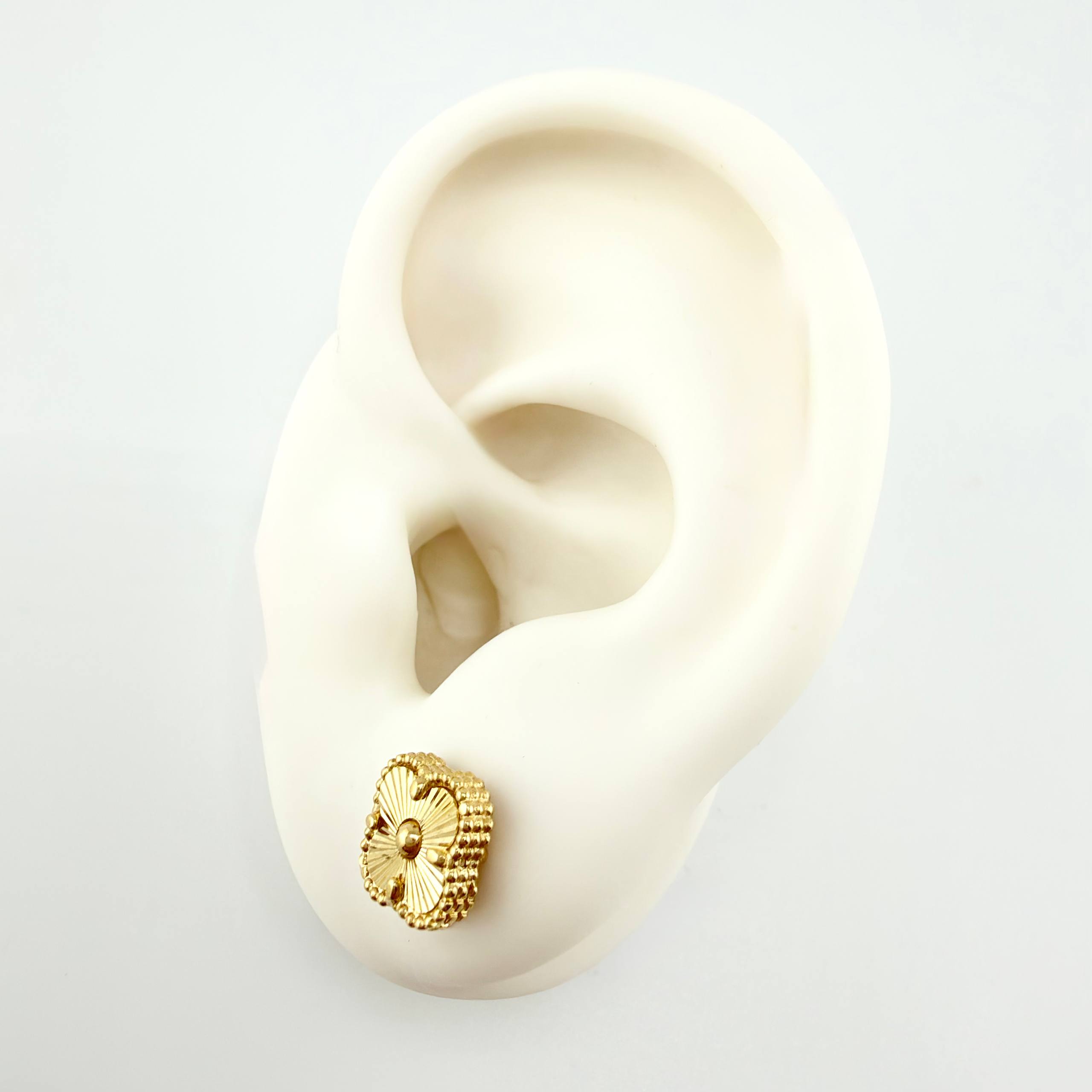 Topos Trebol Diamantado 2.5gr / 8.6mm Oro Amarillo Nac.Esp. 18K