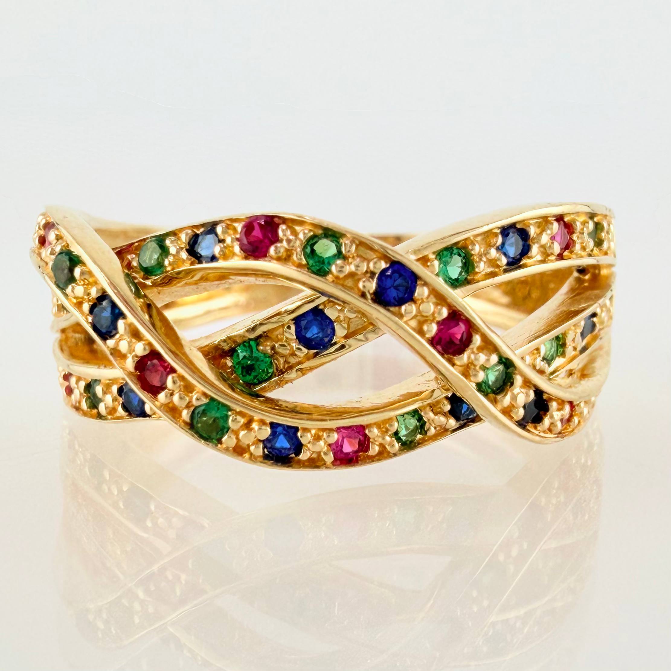 Intertwined Rails Ring 4.35gr / T7 1/4 / 18K Yellow Gold