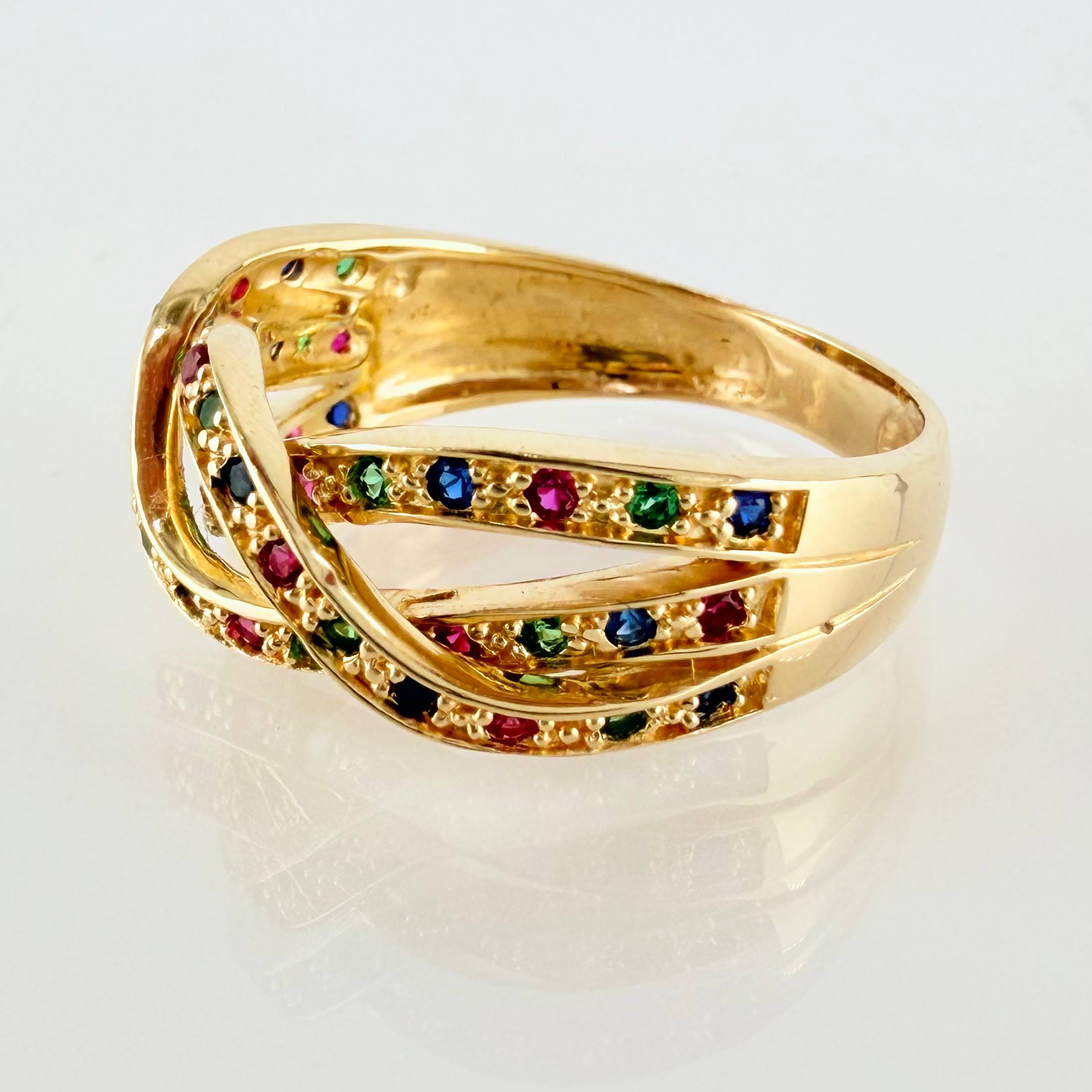 Intertwined Rails Ring 4.35gr / T7 1/4 / 18K Yellow Gold
