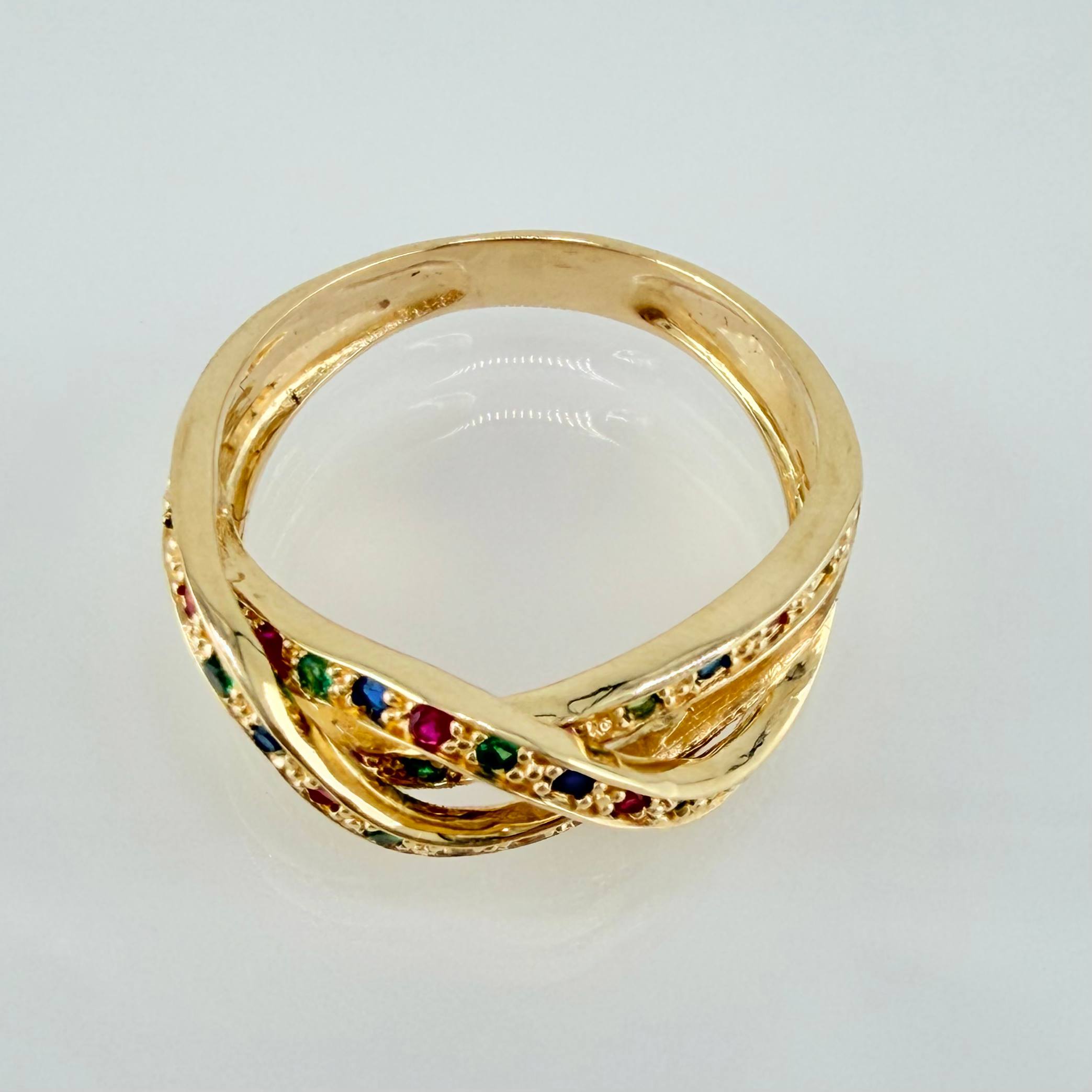 Intertwined Rails Ring 4.35gr / T7 1/4 / 18K Yellow Gold