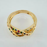 Intertwined Rails Ring 4.35gr / T7 1/4 / 18K Yellow Gold