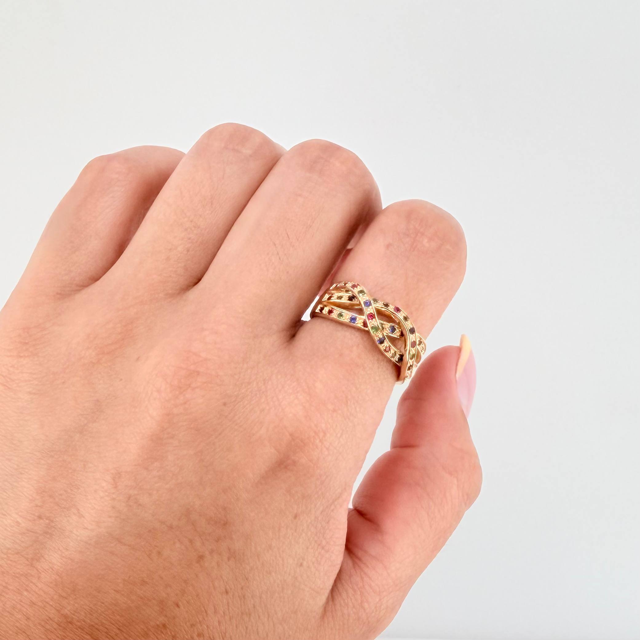 Intertwined Rails Ring 4.35gr / T7 1/4 / 18K Yellow Gold
