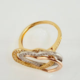 Anillo Trío Corazones 4.65gr / T7 1/2 / Tres Oros 18K
