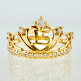 Tiara Quinceañera Heart Ring 2.05g / T7 / 18K Yellow Gold