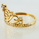 Tiara Quinceañera Heart Ring 2.05g / T7 / 18K Yellow Gold