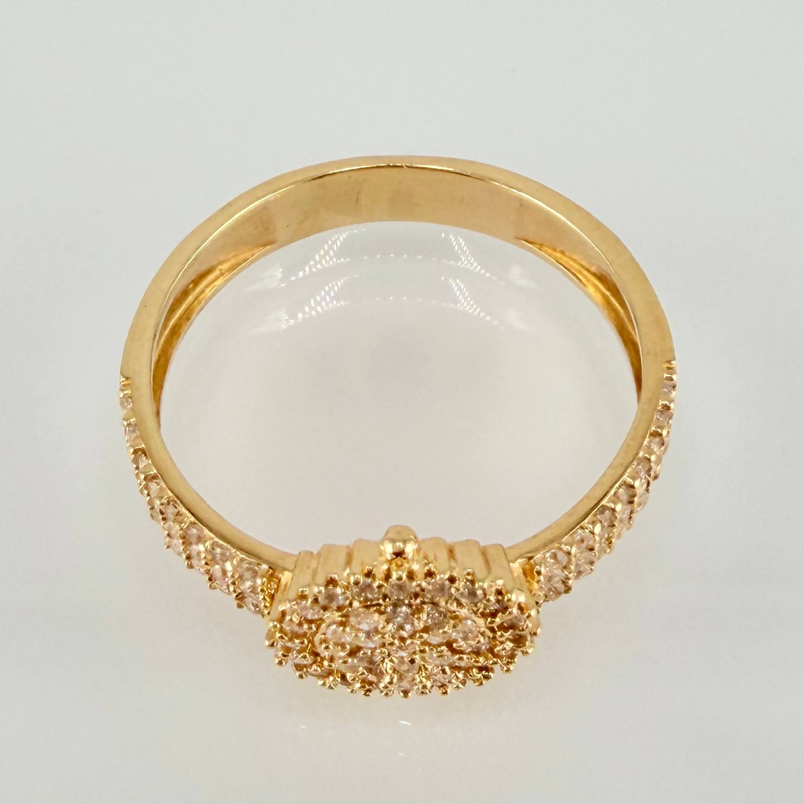 Anillo Tupido Circular 3.25gr / T7 3/4 / Oro Amarillo 18K