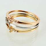 Anillo Trío Cruces 3.5gr / T7 / Tres Oros 18K