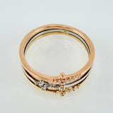 Anillo Trío Cruces 3.5gr / T7 / Tres Oros 18K