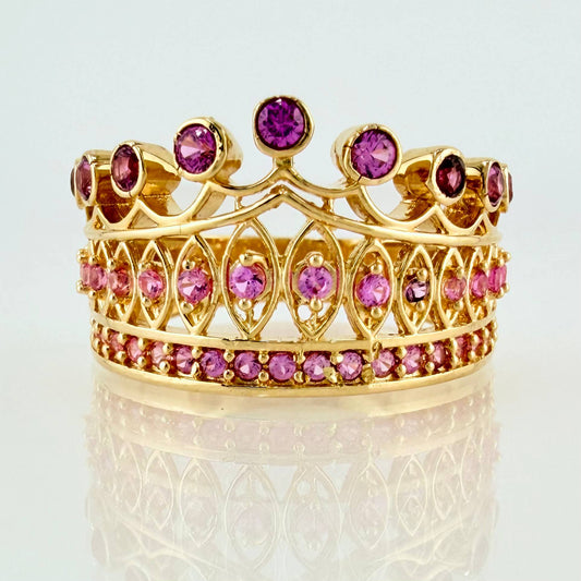 Anillo Corona Realeza 5.55gr / T7 1/4 / Oro Amarillo 18K