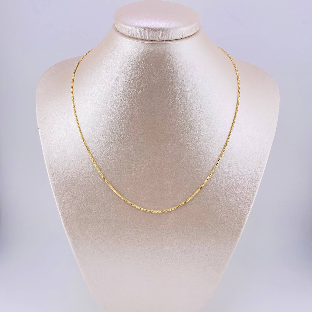 Cadena Franco 3.85gr / 17 3/4 in / 1mm Oro Amarillo +3 18K *
