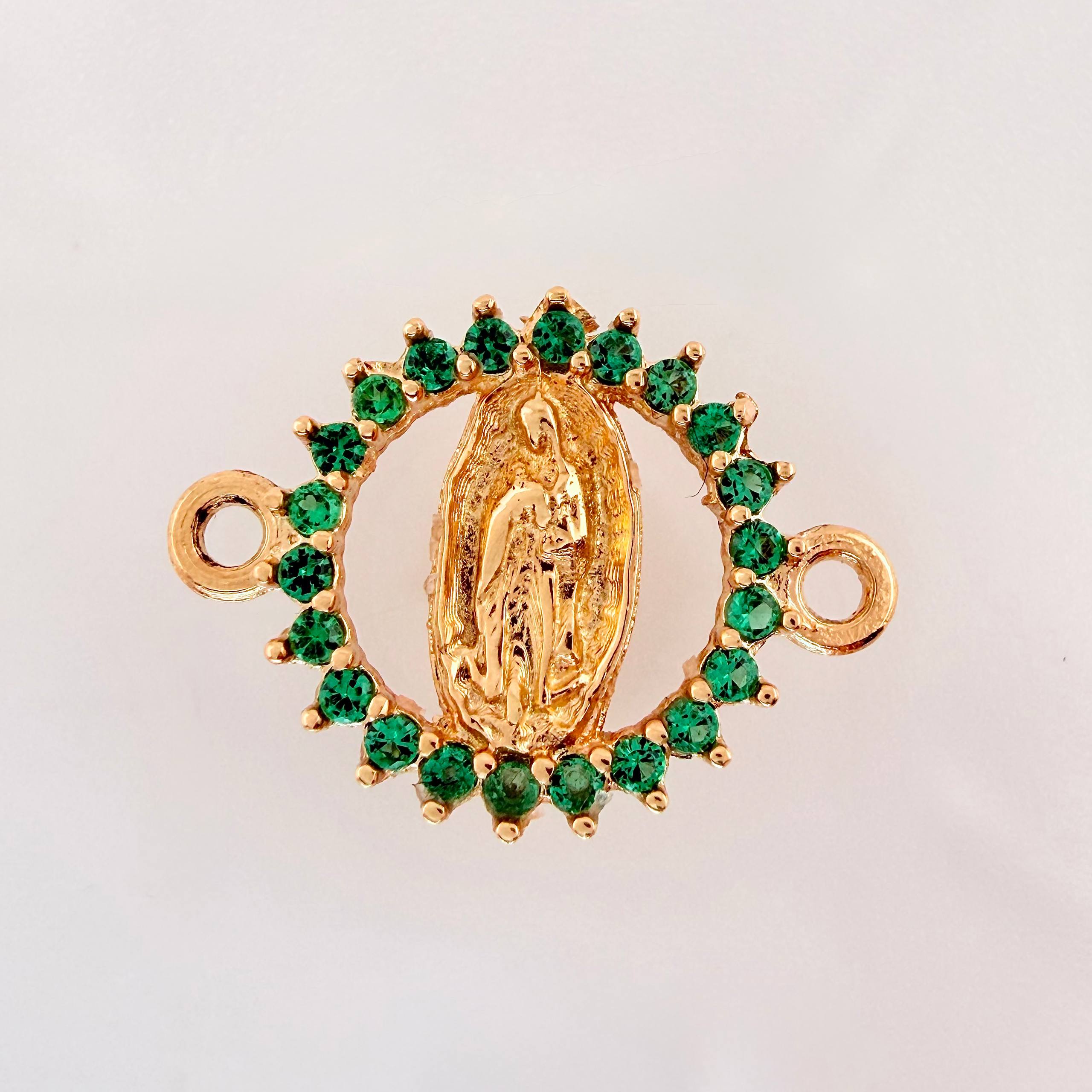 Herraje Virgen Guadalupe 0.65gr / 1/2 in / Oro Amarillo 18K