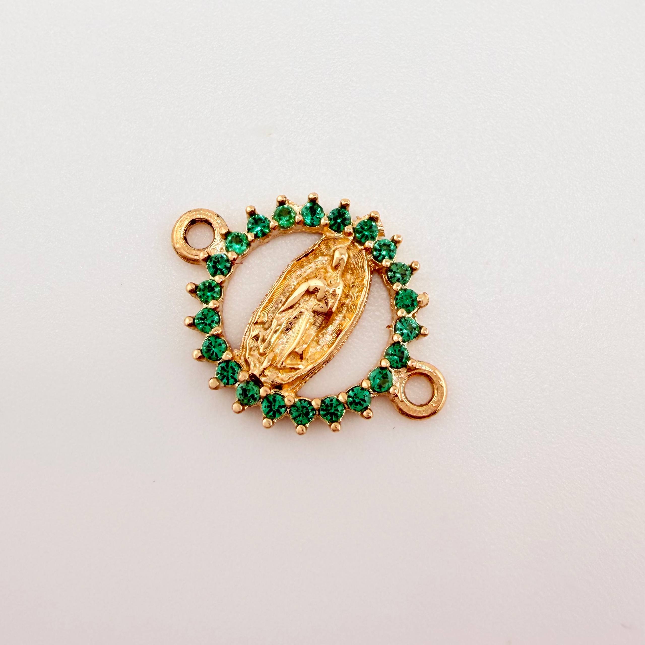 Herraje Virgen Guadalupe 0.65gr / 1/2 in / Oro Amarillo 18K