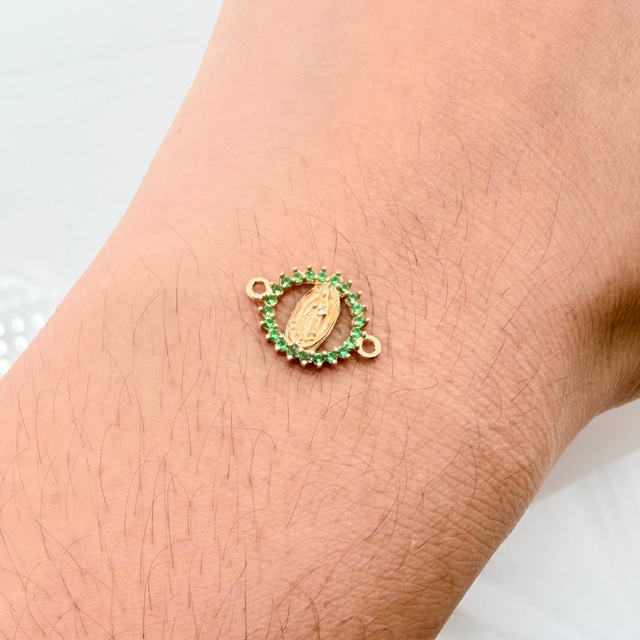 Herraje Virgen Guadalupe 0.7gr / 1/2 in / Oro Amarillo 18K ©