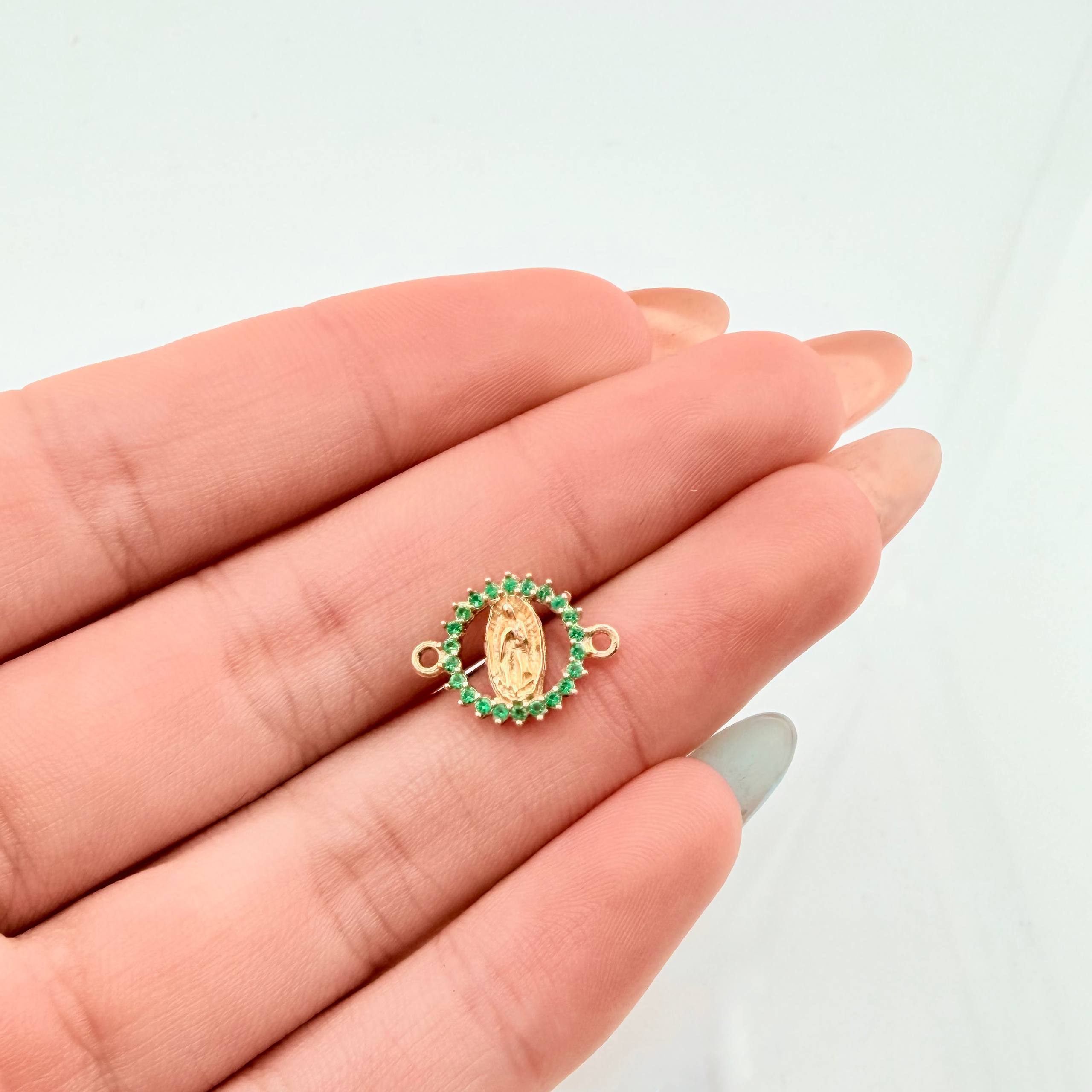Herraje Virgen Guadalupe 0.65gr / 1/2 in / Oro Amarillo 18K