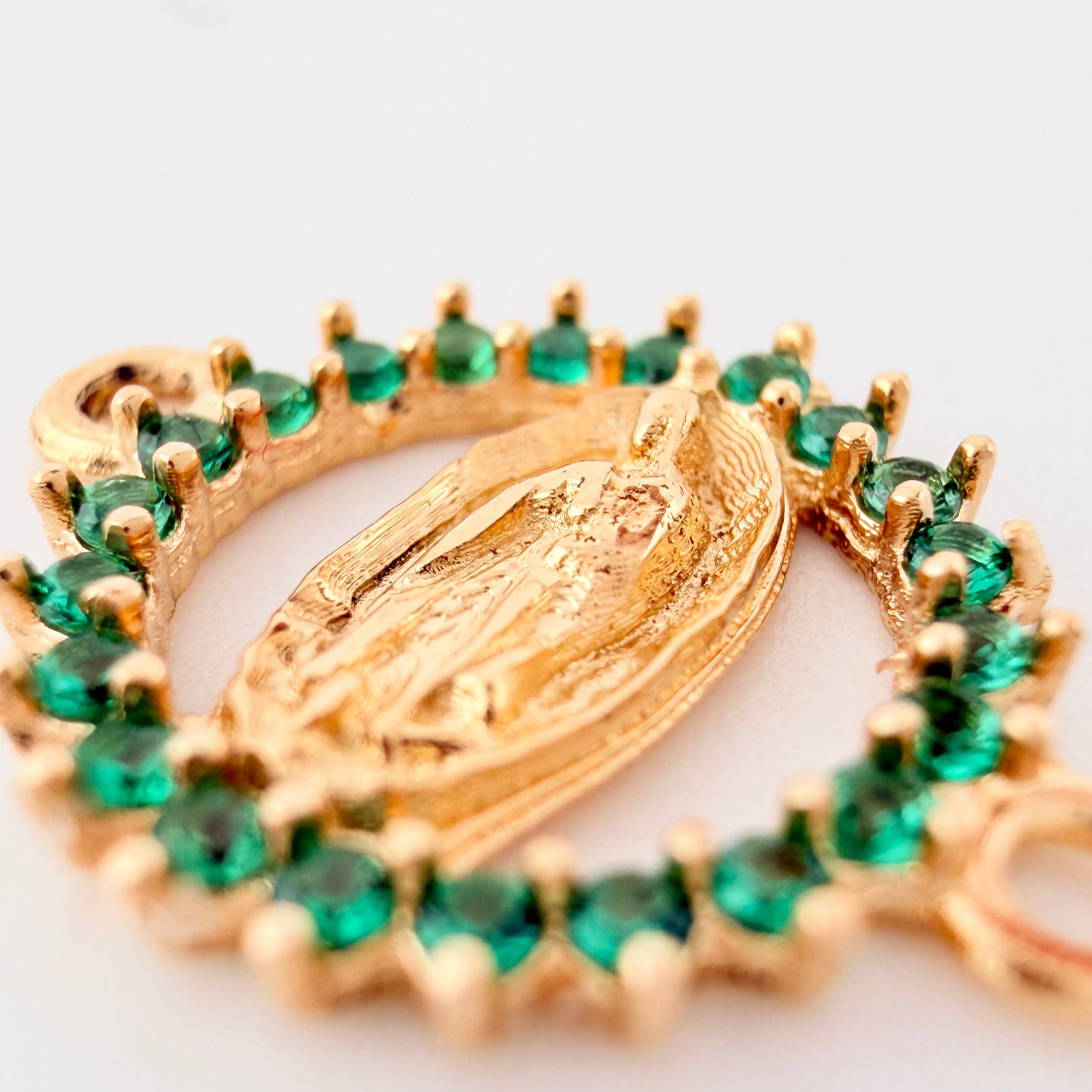 Herraje Virgen Guadalupe 0.65gr / 1/2 in / Oro Amarillo 18K