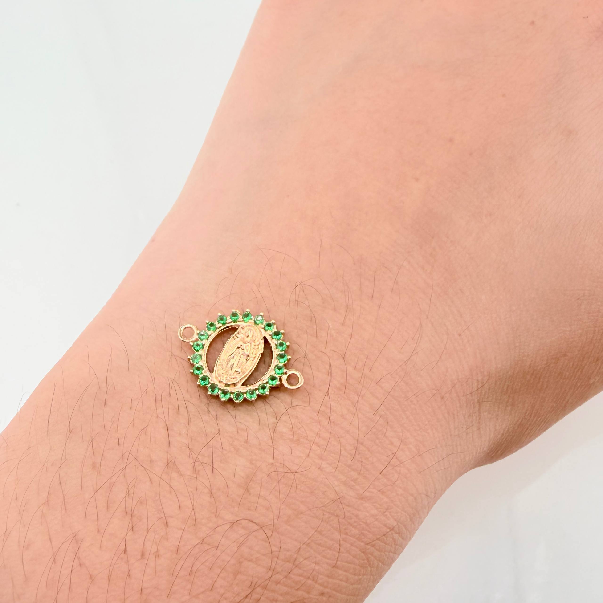 Herraje Virgen Guadalupe 1.1gr / 3/4 in / Oro Amarillo 18K