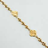 Pulso GC Trebol Intercalado Doble Faz 4.65gr / 7 in / 10.3mm Oro Amarillo 18K