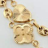 Pulso GC Trebol Intercalado Doble Faz 4.65gr / 7 in / 10.3mm Oro Amarillo 18K