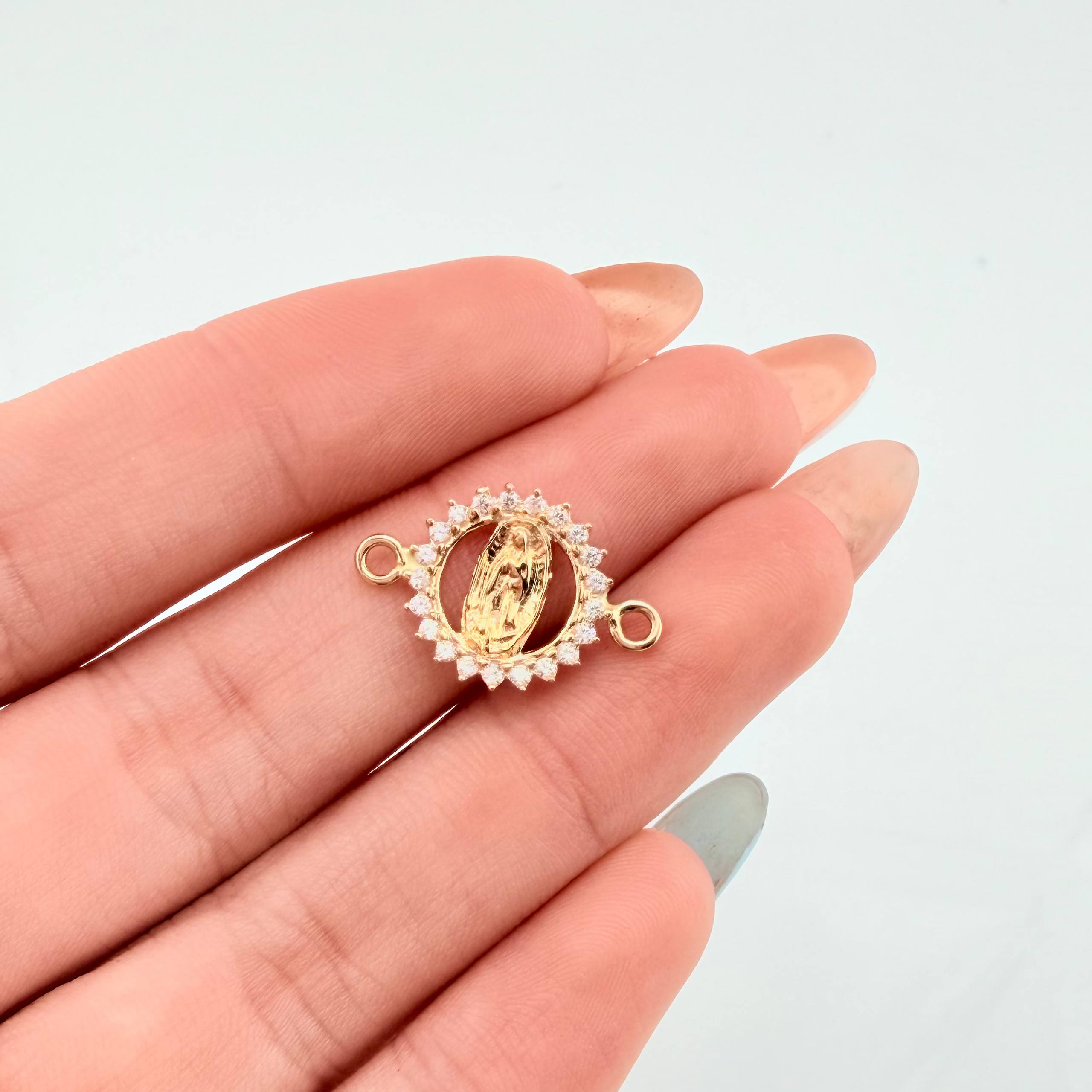 Herraje Virgen Guadalupe 1.05gr / 3/4 in / Oro Amarillo 18K