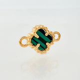 Herraje Trebol Verde 1gr / 1/2 in / Oro Amarillo Nac.Esp. 18K *