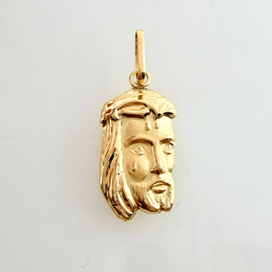 Dije Rostro Cristo 0.85gr / 1 in / Oro Amarillo 18K ©