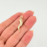 Pendant Jalapeño Pepper 1.25gr / 1 1/4 in / Yellow Gold +4 18K *
