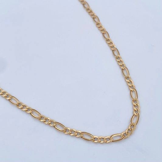Cadena Figaro 2.35gr / 20 in / Oro Amarillo +1 18K $