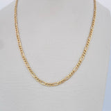 Figaro Chain 2.4gr / 20in / 18K Gold +1 $