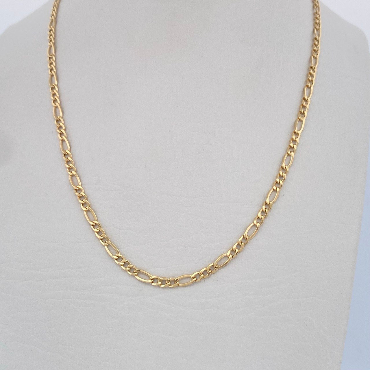 Cadena Figaro 3.7gr / 20 1/4 in / Oro Amarillo +1 18K $