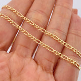 Cadena Figaro 3.7gr / 20 1/4 in / Oro Amarillo +1 18K $