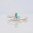 Anillo Clavo Esmeralda 05 Pts 1.3 g / T6 1/2 Plata 925