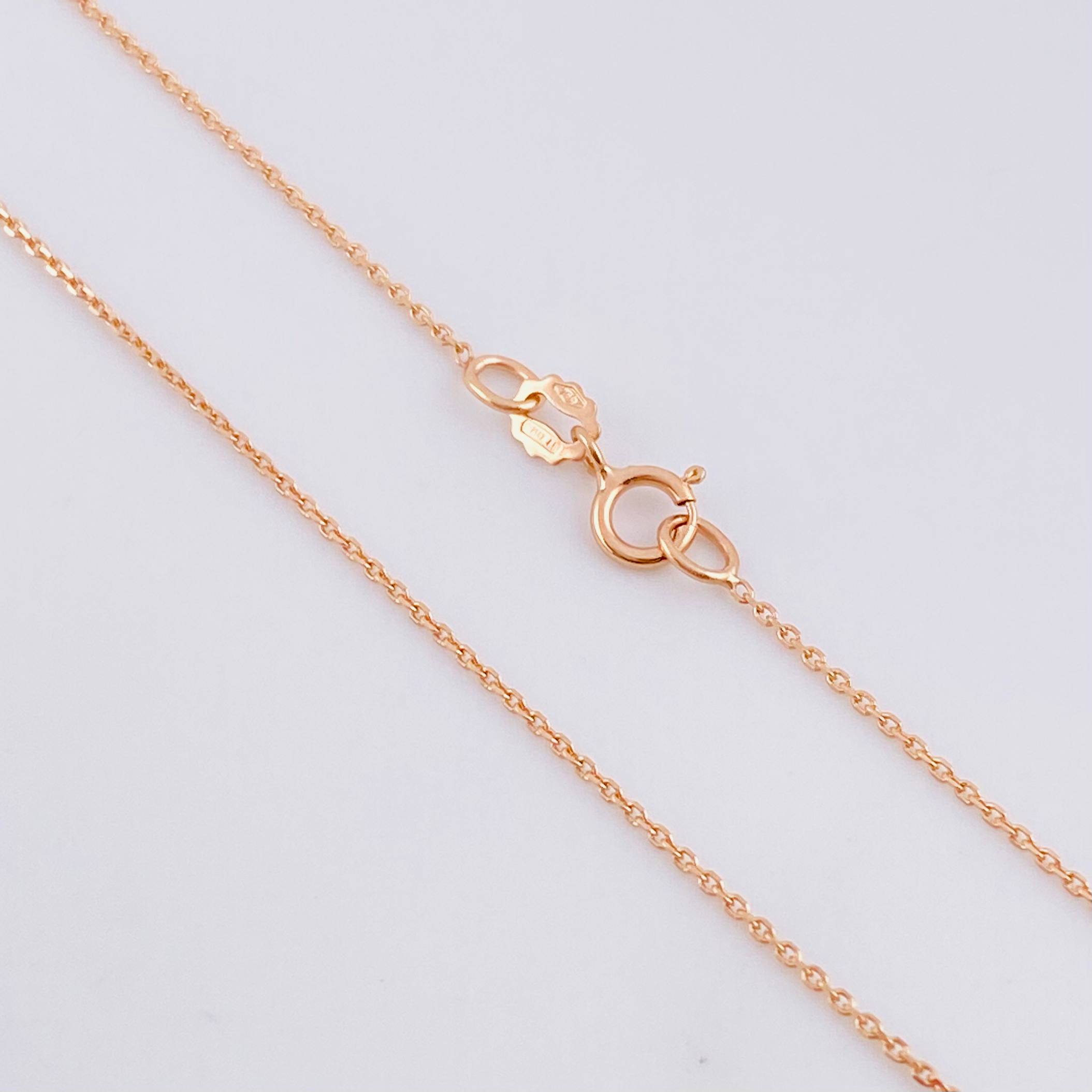 Cadena Aro Seguido 1.5 g / 15 3/4 in / 0.9 mm Oro Rosa 18K