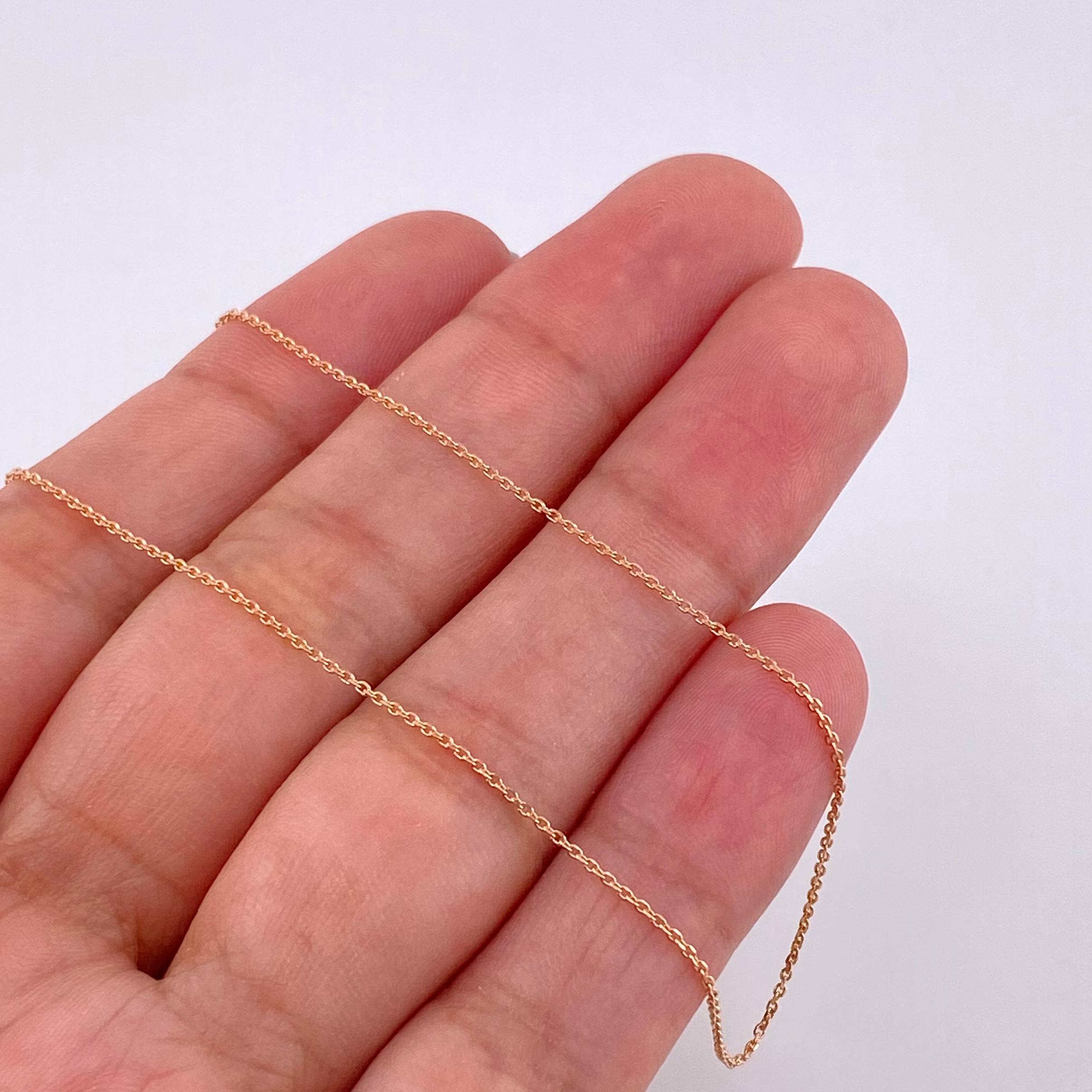 Classic Link Chain 1.05 g / 15 3/4 in / 0.8 mm 18K Rose Gold