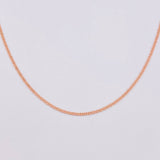 Flat Mariner Chain 1.1 g / 15 3/4 in / 1 mm 18K Rose Gold