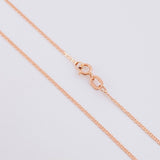 Flat Mariner Chain 1.1 g / 15 3/4 in / 1 mm 18K Rose Gold