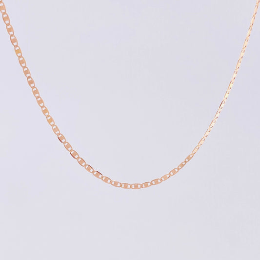 Cadena Escalera Plana 1.3 g / 15 3/4 in / 1.3 mm Oro Rosa 18K