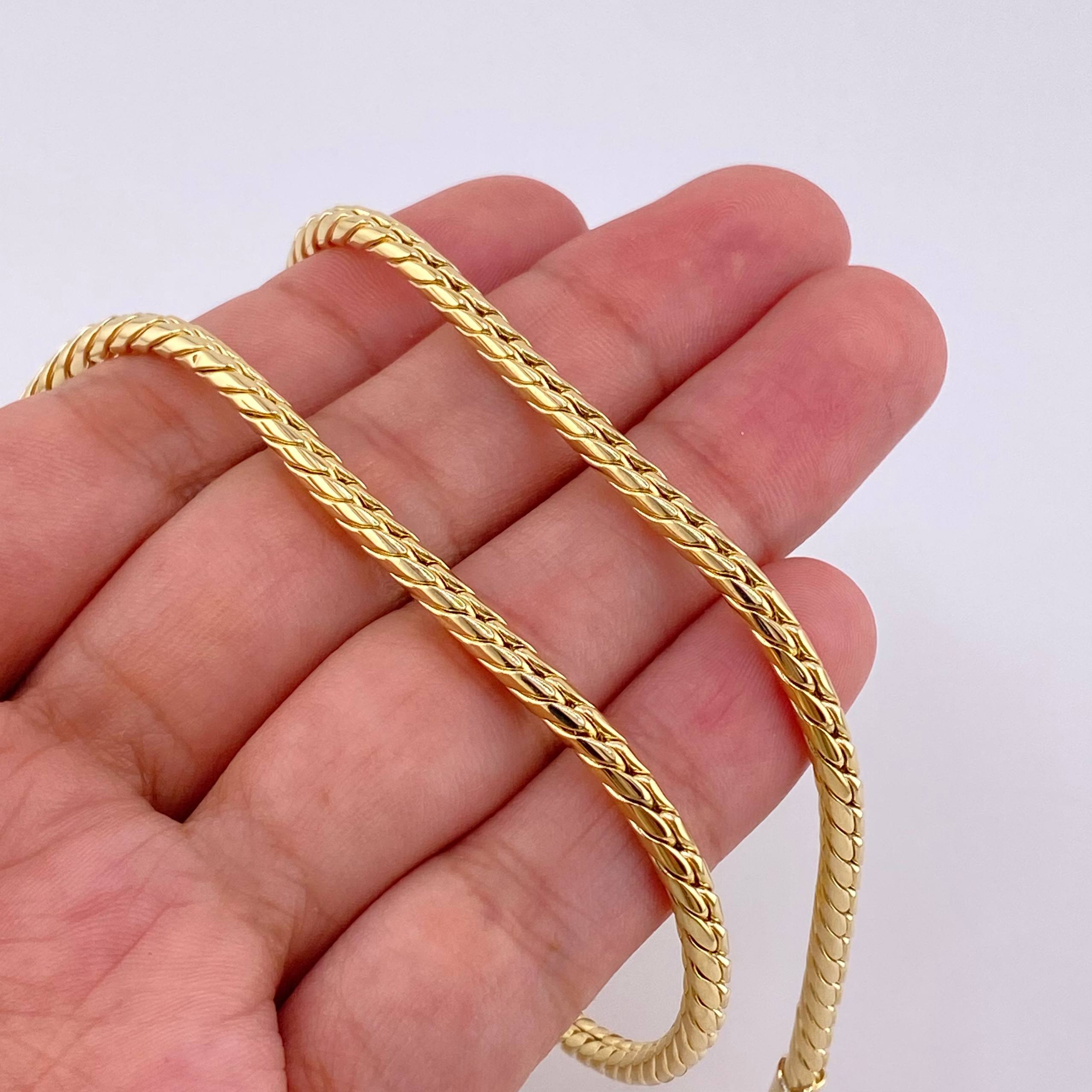 Cadena Serpiente 14.5 g / 23 1/2 in / 3.3 mm Oro Amarillo 18K